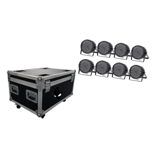 KIT DE 8PZAS PAR80X3W INTER RGB